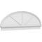 Ekena Millwork Elliptical 3 Spoke Architectural Grade PVC Combination Pediment, 84"W x 27-7/8"H x 2-3/4"P PEDPC084X280ELL03 - alternate 1